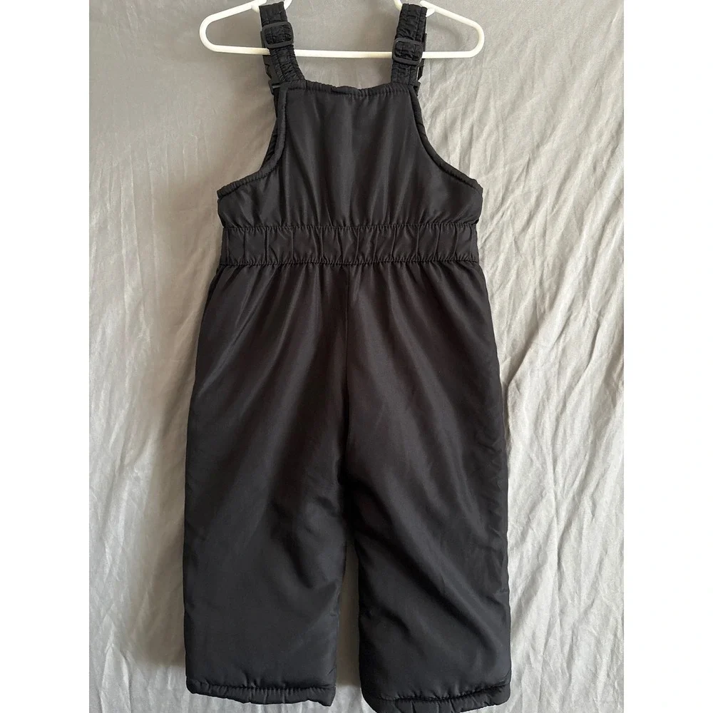 OshKosh B'gosh Snow Bibs 2T Black Gorpcore Winter Insulated Overalls Zipper